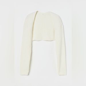 Rib-Knit Bolero Sweater